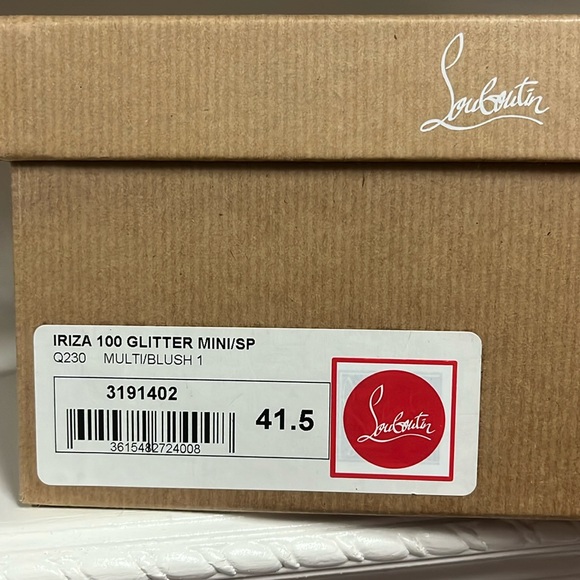Christian Louboutin size 41.5 Iriza 100mm Glitter Stilettos - worn only once. - Picture 3 of 10